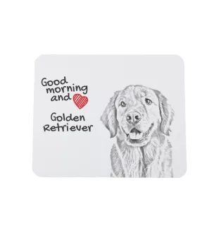 Golden Retriever - mouse pad with print, personalized dog-themed mouse pad, unique gadget for an office worker by Art-Dog brand