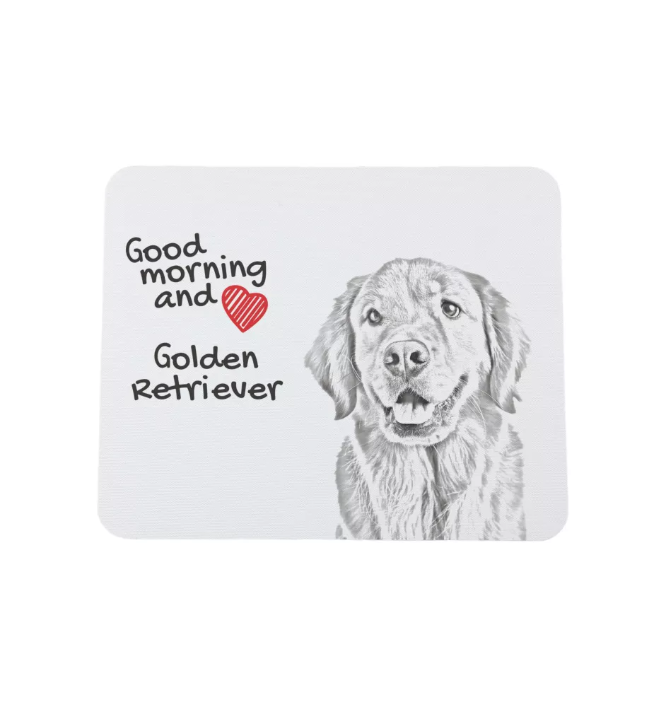 Golden Retriever - Mauspad mit Druck, personalisiertes Mauspad mit Hund, einzigartiges Gadget für Büroangestellte von Art-Dog.