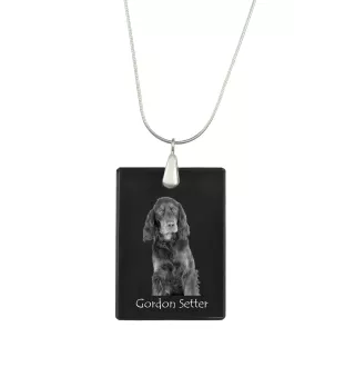 Setter Gordon  - Pendentif en cristal avec chien, collier en argent avec photo, pendentif personnalisé par la marque Art-Dog