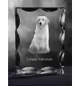 Golden Retriever - Kristall mit einem Hundebild, Glasstatuette mit einem Bild, einzigartiger Bilderrahmen der Marke Art-Dog