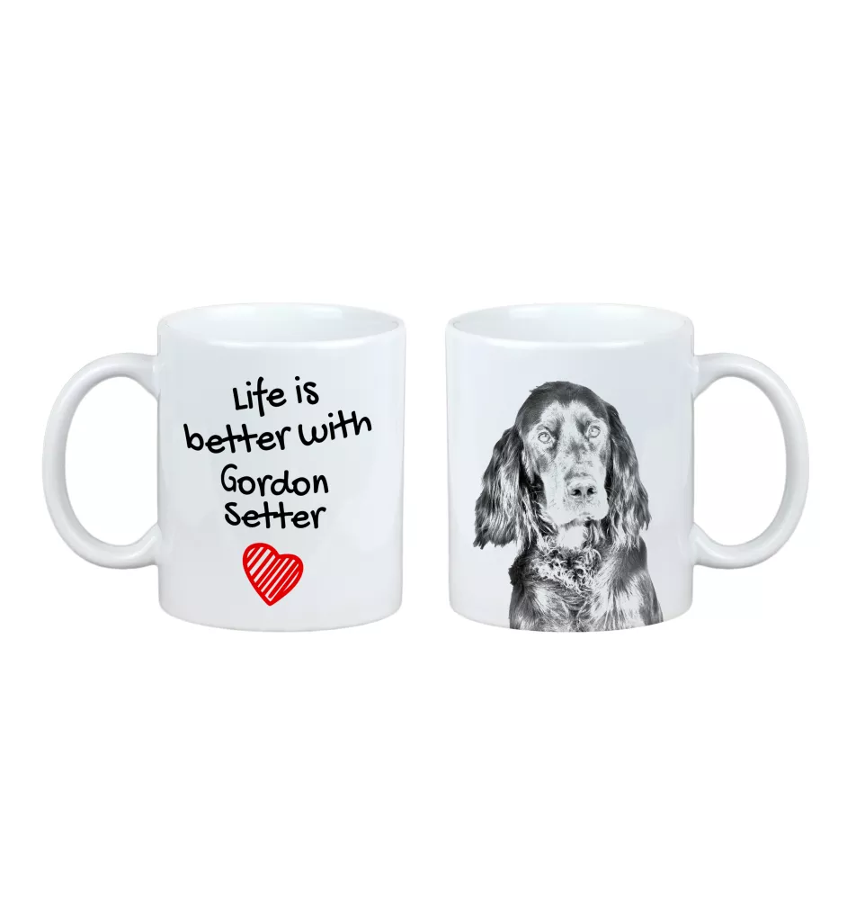 Gordon Setter, Schottischer Setter - Tasse mit Hund, Tasse mit Bild, personalisiertes Geschenk der Marke Art-Dog