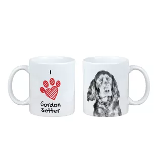 Gordon setter - cup with a dog, cute cup with graphics, a gift with your photo from the Art-Dog brand