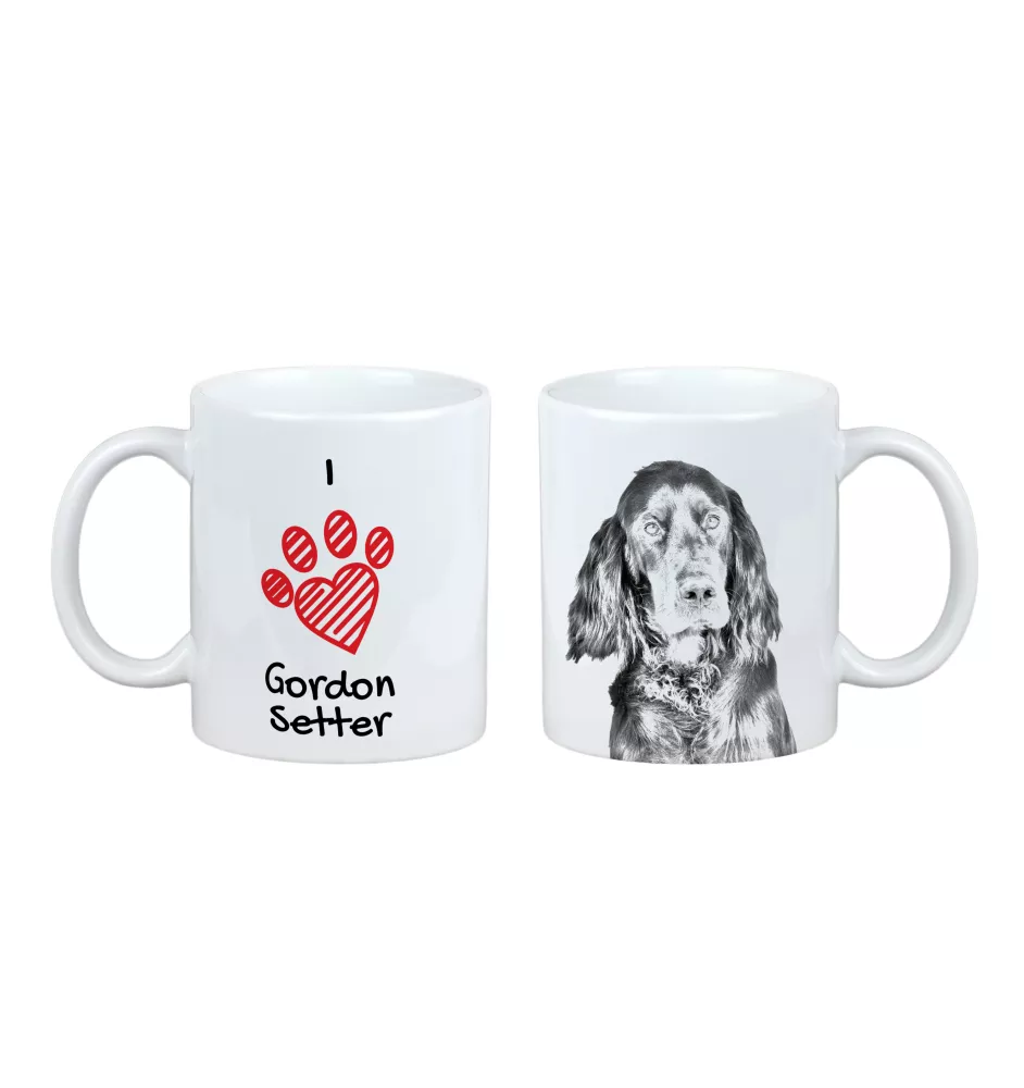 Gordon setter - cup with a dog, cute cup with graphics, a gift with your photo from the Art-Dog brand