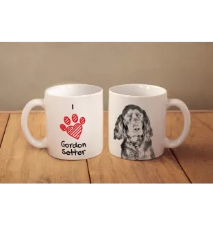 Gordon setter - cup with a dog, cute cup with graphics, a gift with your photo from the Art-Dog brand