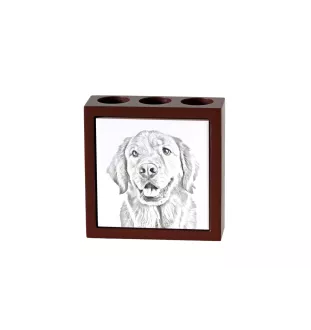 Golden Retriever - porte-stylo avec chien, organiseur de bureau avec impression, décoration de bureau personnalisée de la marque Art-Dog