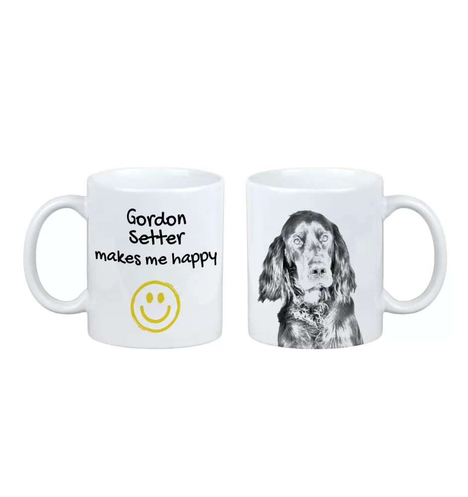Gordon setter - cup with a dog, cheerful cup for a dog lover, personalized gift from the Art-Dog brand