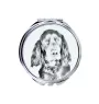 Gordon setter - Pocket mirror with a dog, personalized mirror for a purse, compact mirror with Art-Dog brand print.