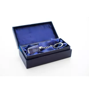 Golden Retriever - Crystal key ring with dog photo, illuminated key ring, unique gift by Art-Dog brand