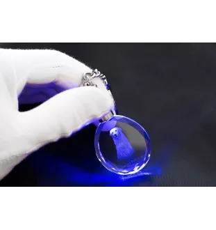 Golden Retriever - Anhänger mit einem Foto eines Hundes, Schlüsselanhänger aus Kristall in einer Geschenkbox, ein einzigartiges Geschenk von Art-Dog