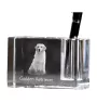 Golden Retriever - Porte-stylos, organiseur en cristal avec photo de chien, décoration de bureau unique par la marque Art-Dog