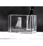 Golden Retriever - Pen stand, crystal organiser with dog photo, unique desk decoration by Art-Dog brand