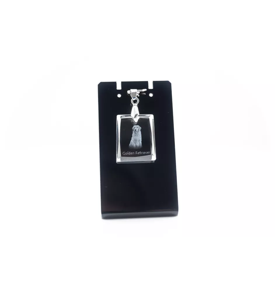 Golden Retriever - Pendentif chien en cristal, collier photo, bijoux uniques par Art-Dog