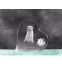 Golden Retriever - Kristalluhr mit einem Hundebild, Herzregal-Uhr, personalisierte Standuhr der Marke Art-Dog