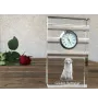 Golden Retriever - une horloge en verre avec une photo, une photo de chien dans un cristal, une horloge de bureau personnalisée de la marque Art-Dog