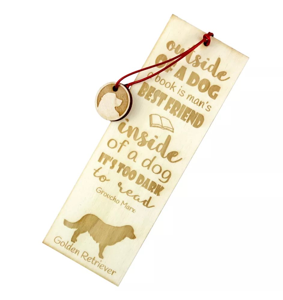 Golden Retriever - Lesezeichen mit Hund, personalisiertes Lesezeichen, Geschenk für Bücherwurm von der Marke Art-Dog