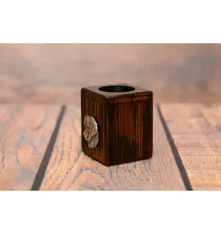 Golden Retriever - wooden candle holder with a dog, a unique souvenir after losing a dog, a handicraft from the Art-Dog brand