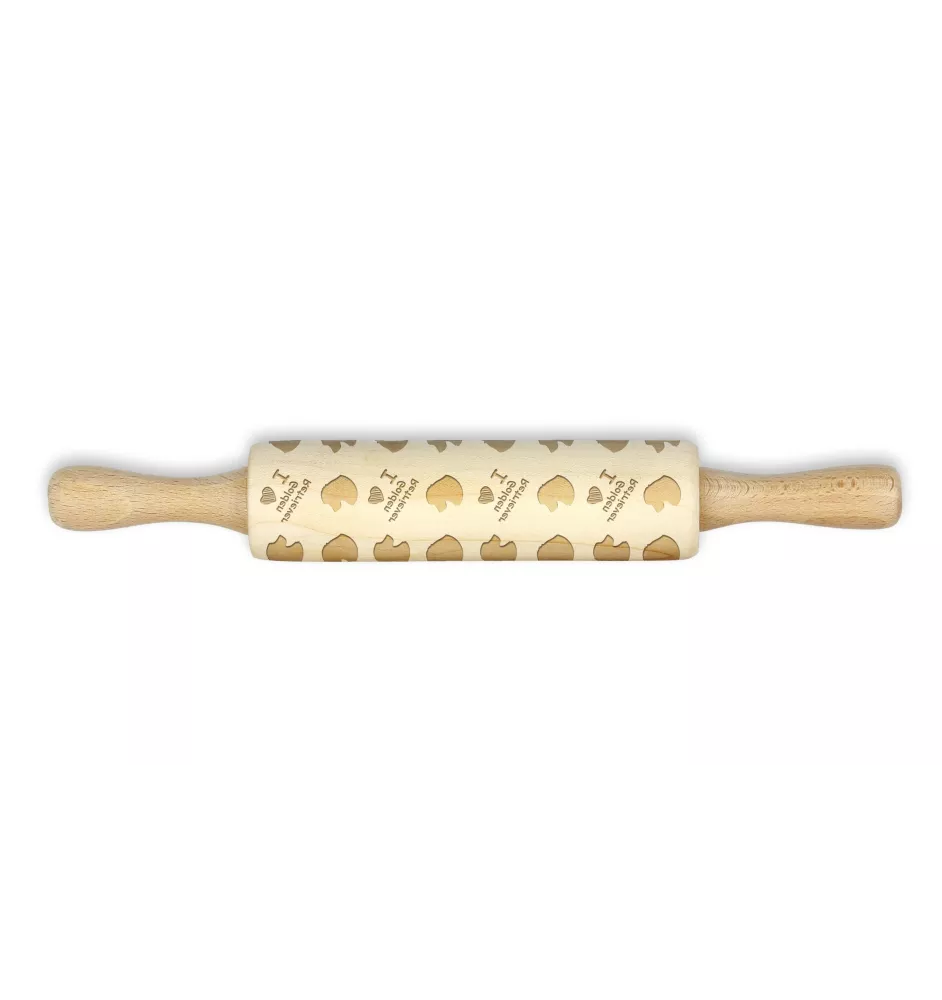 Golden Retriever - petit rouleau à motifs de chien, rouleau à pâtisserie pour enfant, décoration en argile céramique de la marque Art-Dog