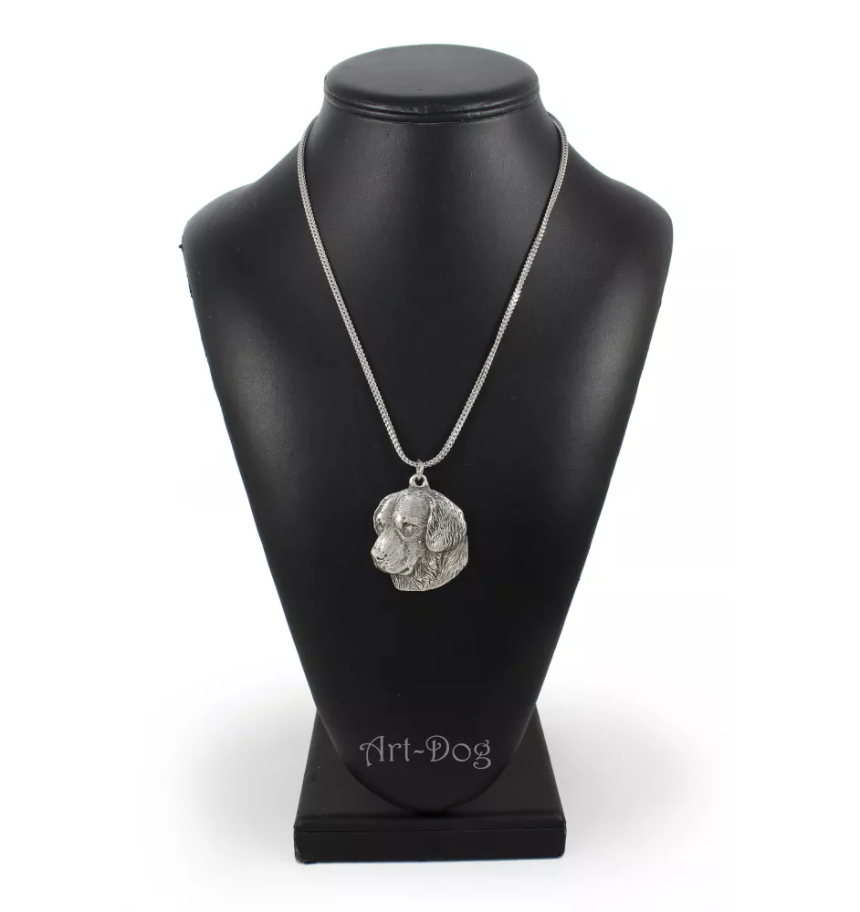 Golden Retriever - necklace with a dog, dog pendant on a silver chain, unique jewelry from the Art-Dog brand