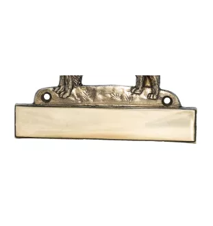 Golden Retriever - Haustürschild mit Hund, Messingschild mit Namen, personalisiertes Türschild mit Markennamen Art-Dog