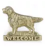 Golden Retriever - a door sign with a dog, a brass welcome plaque, a unique sign with the inscription Welcome from the Art-Dog brand