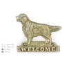 Golden Retriever - a door sign with a dog, a brass welcome plaque, a unique sign with the inscription Welcome from the Art-Dog brand