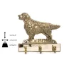 Golden Retriever - porte-clés avec chien, support en laiton pour accessoires pour chiens, élégante décoration pour le couloir de la marque Art-Dog