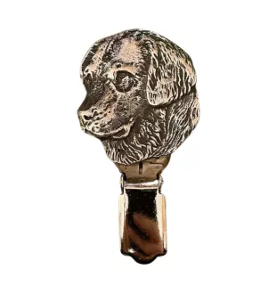 Golden Retriever - broche avec pince, support pour numéro de départ, épingle argentée pour exposition de chiens de la marque Art-Dog