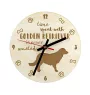 Golden Retriever - clock with a dog, wooden clock, wall clock for dog lovers, clock for desk and shelf, Art-Dog