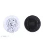 Golden Retriever Magnet mit einem Hundepfotenabdruck, außergewöhnlich leicht, starker Magnet, handgefertigtes Produkt der Marke Art-Dog