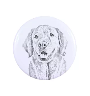 Golden Retriever - Anstecknadel mit Ihrem Hund, fügen Sie Ihr eigenes Foto hinzu, Marke Art-Dog