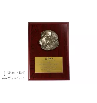 Golden Retriever - Flachrelief eines Hundes, kleiner Dekor, realistische Plakette mit Hund von der Marke Art-Dog