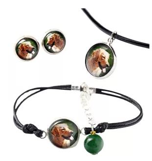 Golden Retriever - Schmuckset in einer Schachtel, Halskette, Ohrringe, Armband, Produkte der Marke Art-Dog