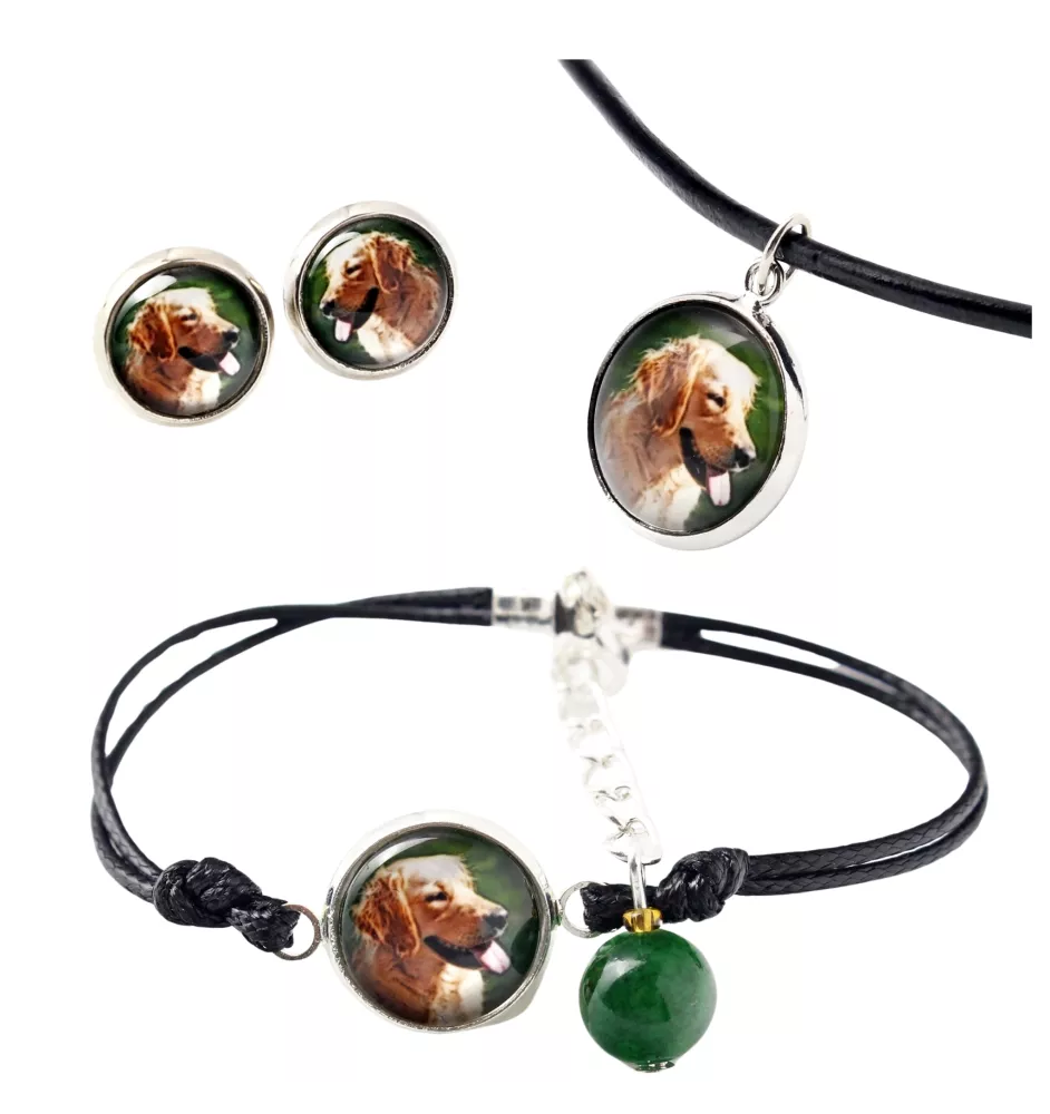 Golden Retriever - Schmuckset in einer Schachtel, Halskette, Ohrringe, Armband, Produkte der Marke Art-Dog