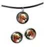 Golden Retriever - jewelry with your photo box, set of necklace and earrings, personalized products from the Art-Dog brand
