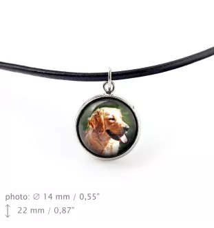 Golden Retriever - jewelry with your photo box, set of necklace and earrings, personalized products from the Art-Dog brand