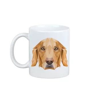 Golden Retriever - Becher mit einem Bild und dem Schriftzug geometrischer Hund Art-Dog
