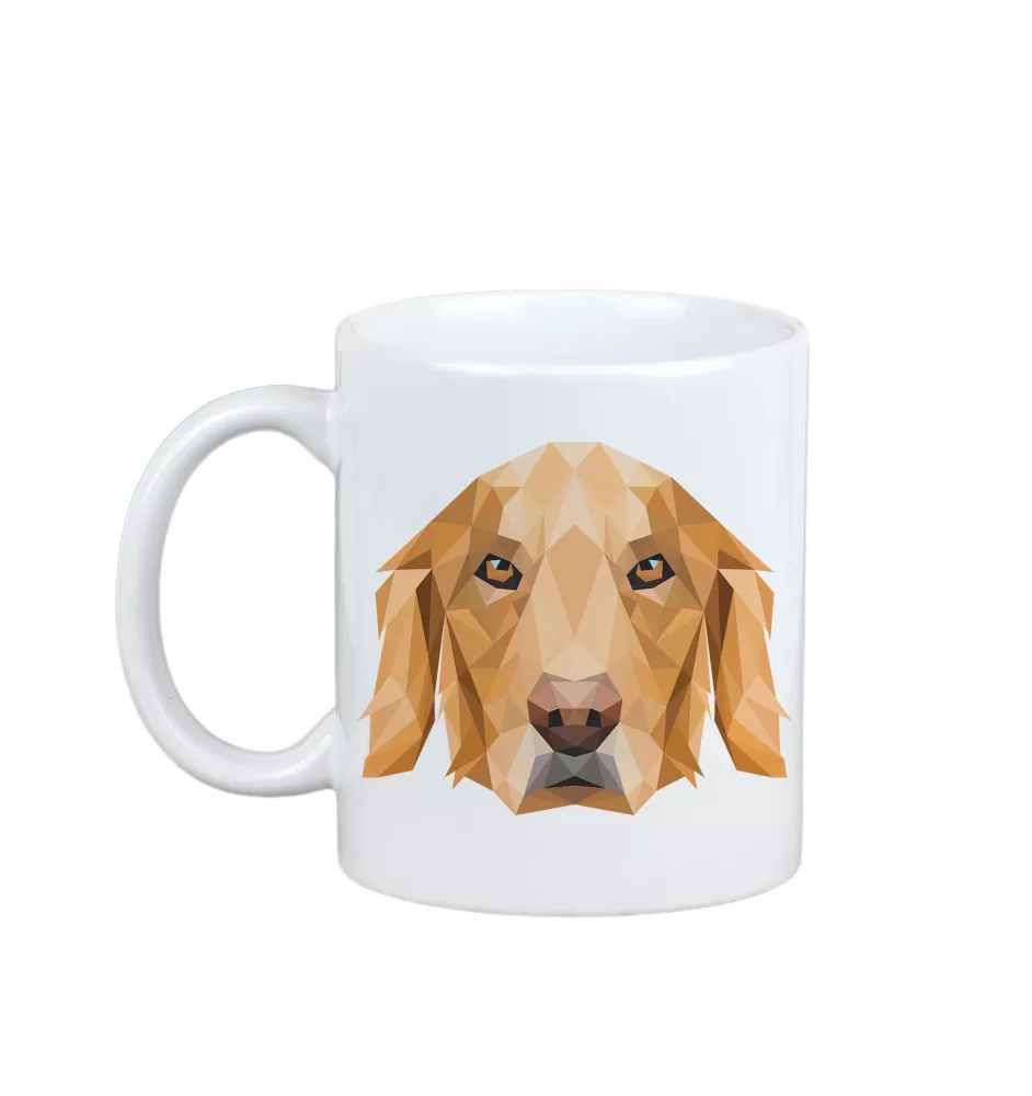Golden Retriever - Becher mit einem Bild und dem Schriftzug geometrischer Hund Art-Dog
