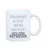 Golden Retriever - tasse avec une photo et un motif de chien géométrique Art-Dog