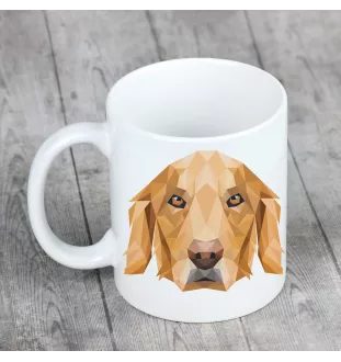 Golden Retriever - Becher mit einem Bild und dem Schriftzug geometrischer Hund Art-Dog