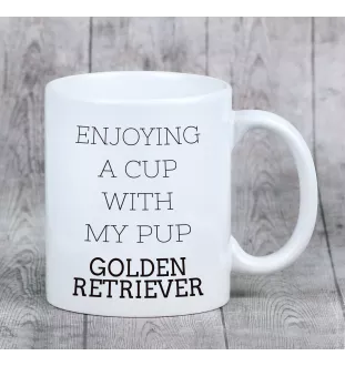 Golden Retriever - Becher mit einem Bild und dem Schriftzug geometrischer Hund Art-Dog