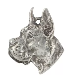 Great Dane I - Silver-plated dog pendant, handbag decoration, backpack pendant by Art-Dog brand