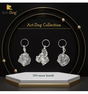 Great Dane I - Silver-plated dog pendant, handbag decoration, backpack pendant by Art-Dog brand