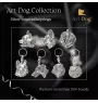 Great Dane I - Silver-plated dog pendant, handbag decoration, backpack pendant by Art-Dog brand