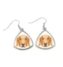 Golden Retriever - earrings with a picture and the inscription geometric dog Art-Dog