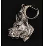 Great Dane I - Silver-plated key ring with a dog in a gift box, handbag decoration, backpack pendant by Art-Dog brand