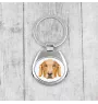 Golden Retriever - porte-clés géométrique avec photo et inscription Art-Dog