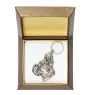 Great Dane I - Silver-plated pendant with a dog in a decorative box, handbag decoration, backpack pendant by Art-Dog brand