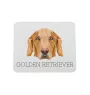 Golden Retriever - geometrisches Mauspad mit Bild und Aufschrift von Art-Dog