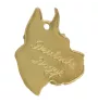 Great Dane I - Gilded key ring with dog, handbag decoration, luxury accessory by Art-Dog brand