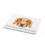 Golden Retriever - geometrisches Mauspad mit Bild und Aufschrift von Art-Dog